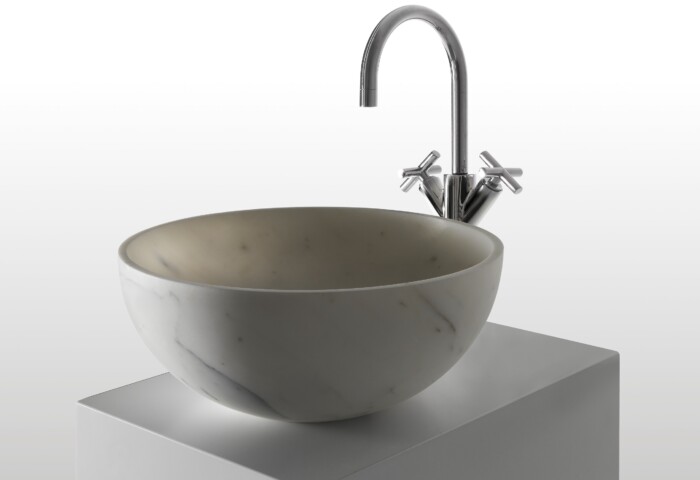 Marble Bowl Sink with Soap Holder by Kreoo